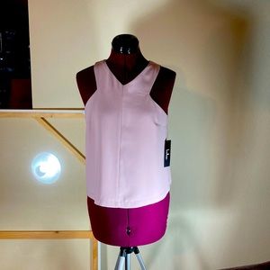 Lulu's Pink Sleeveless Top with Open Cross-Over Back, NWT